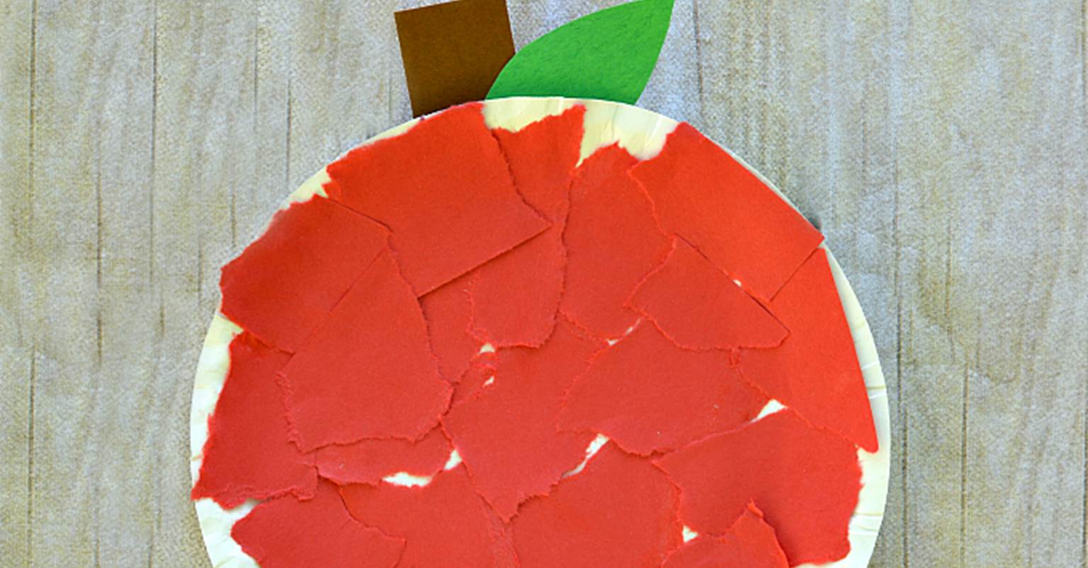 Paper Plate Apple Craft - The Kindergarten Connection