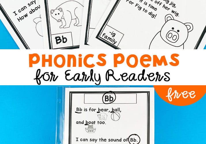 Phonics Poems for Early Readers (and freebies!)