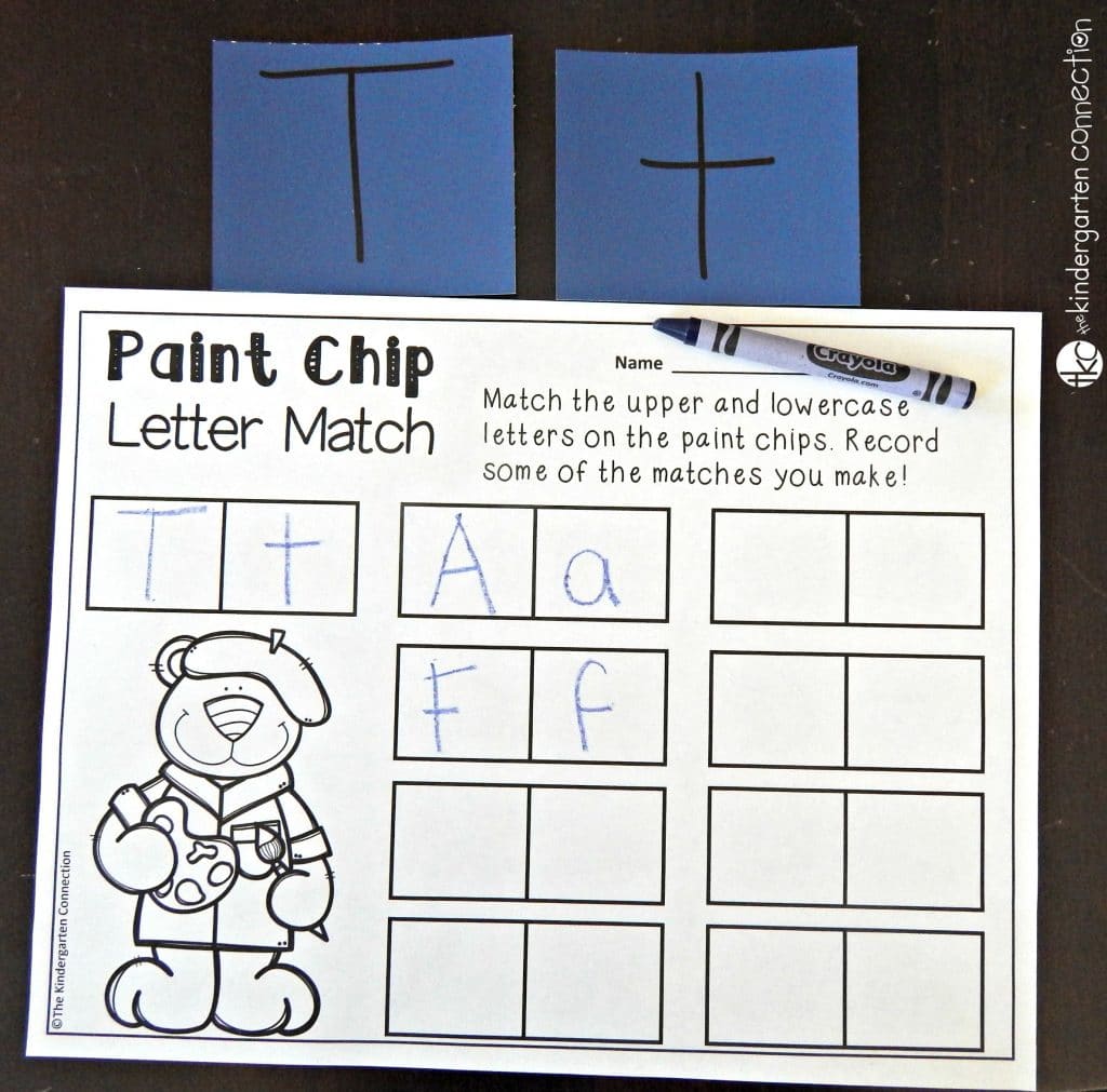paint chip letters and words
