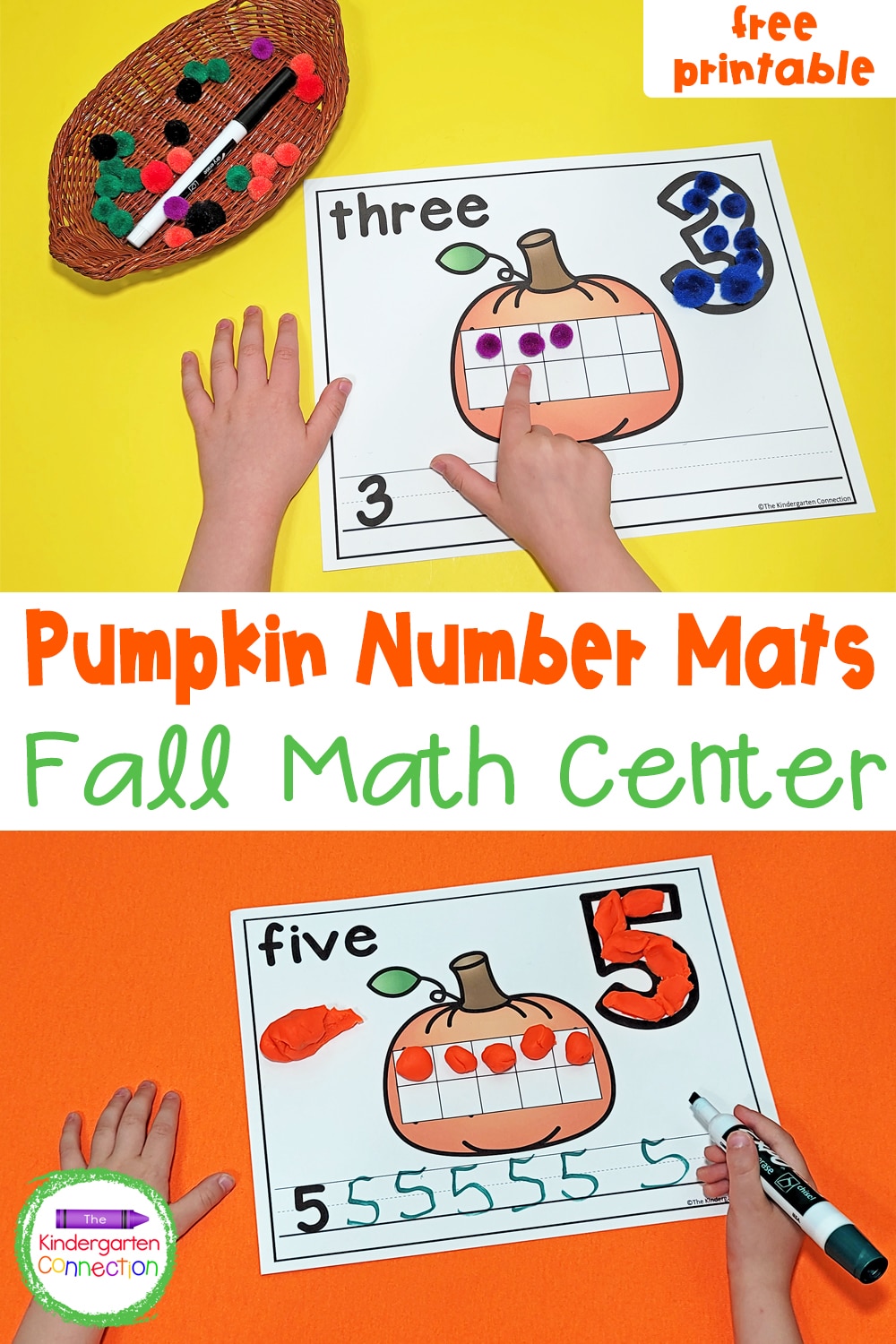 Ready for some fall-themed math fun? Practice counting and number formation with these free Pumpkin Number Mats!