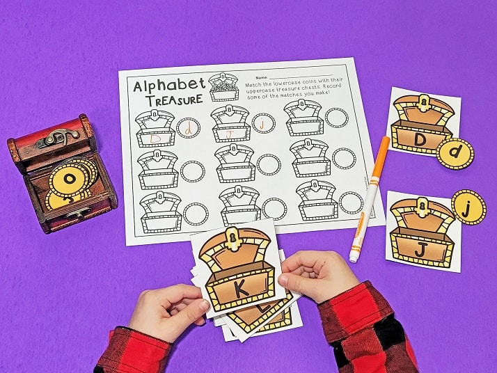 Treasure Alphabet Match Activity