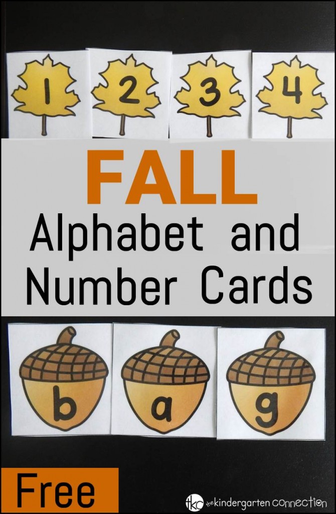 alphabet and number cards