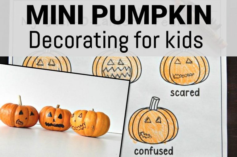 Mini Pumpkin Decorating for Kids