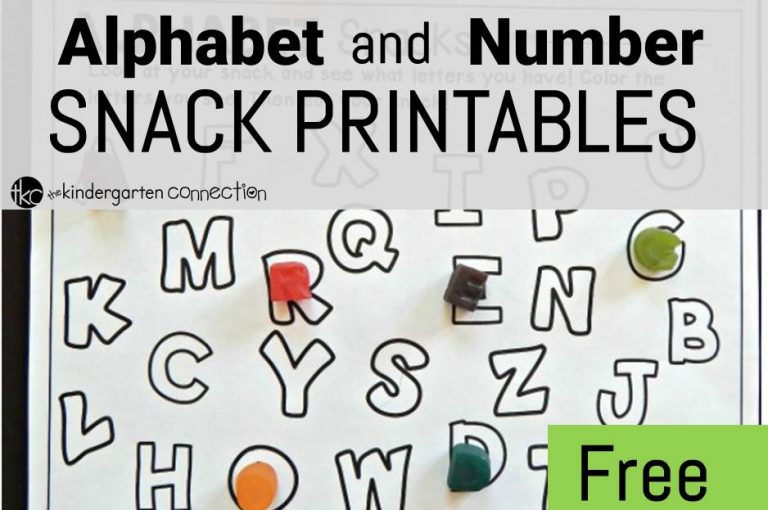 Alphabet and Number Snack Printables