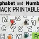 alphabet and number snack printables