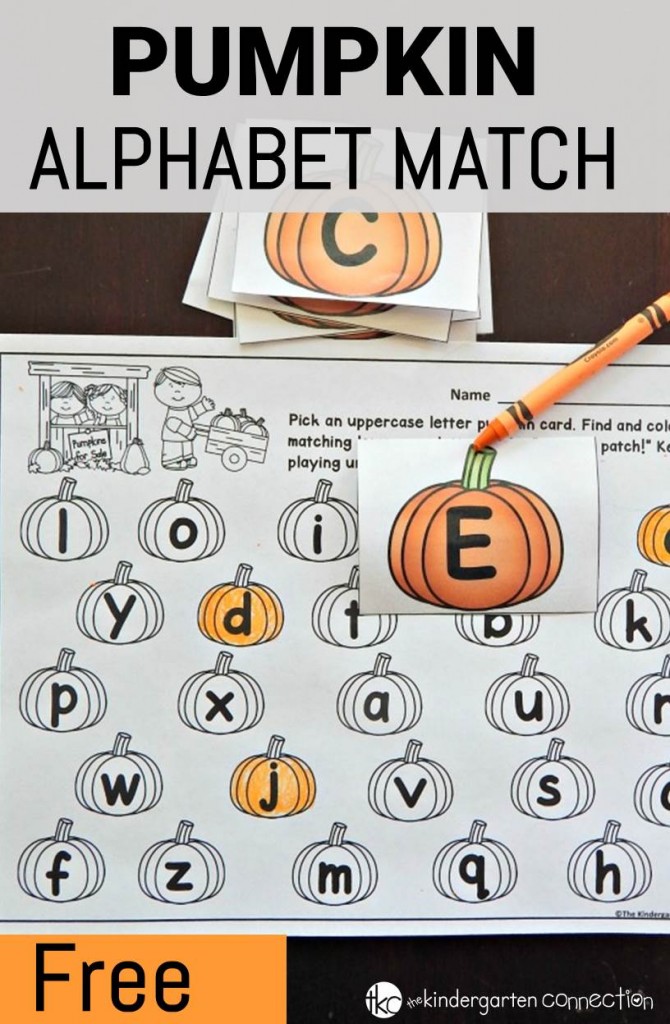pumpkin alphabet match