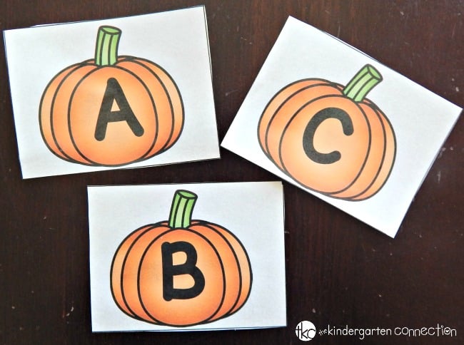 pumpkin alphabet match