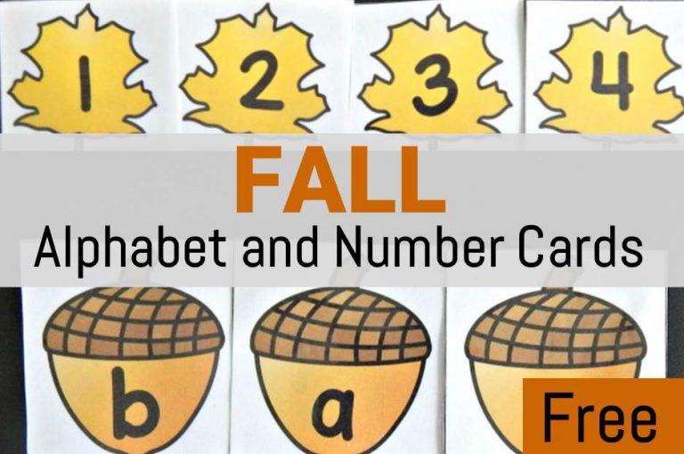 Fall Alphabet and Number Cards