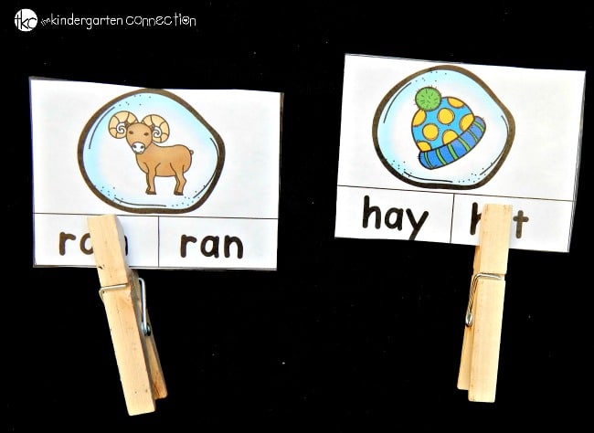 clip cards for kindergarten