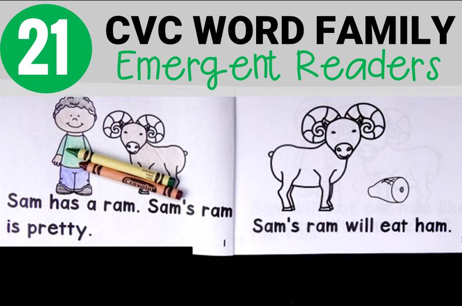 CVC word family emergent readers