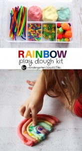 rainbow playdough kit