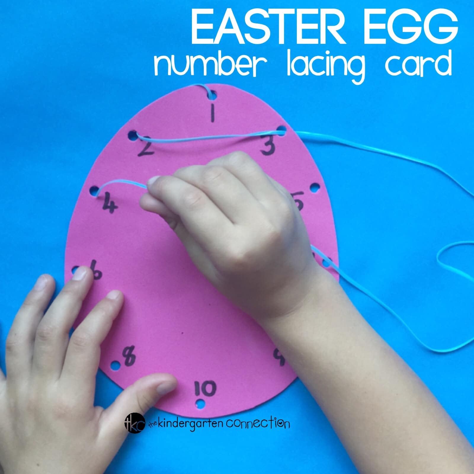 Work on fine motor skills and so much more with these easy DIY Easter egg lacing cards!