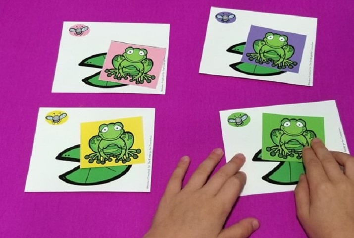 Hungry Frogs Color Matching Activity