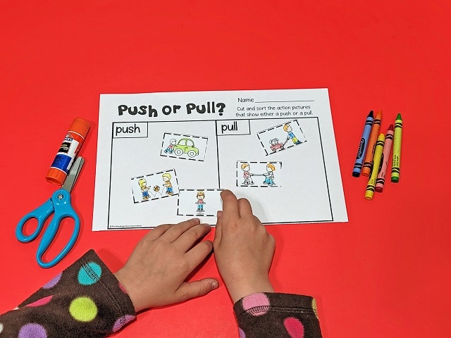 Push or Pull Sorting Activity