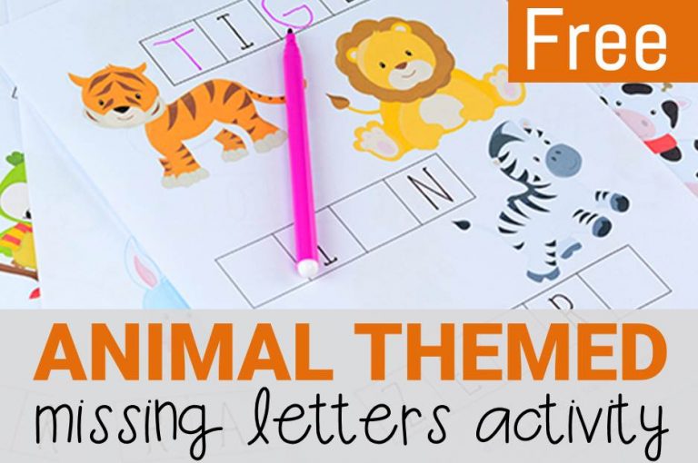 Animals Missing Letters Activity Sheets