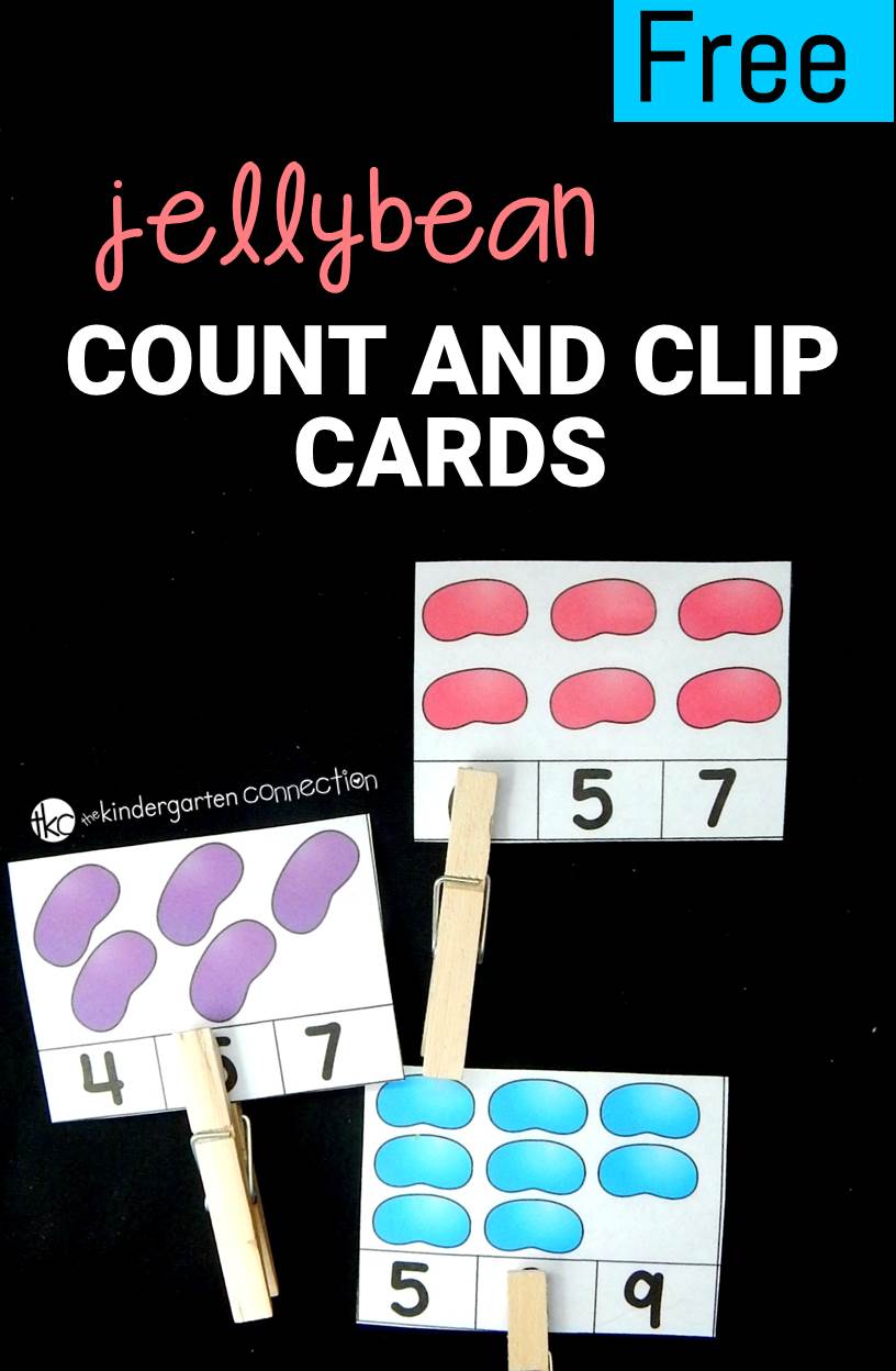 These free jellybean clip cards are so much fun for practicing counting to 12 and one to one correspondence! A perfect math center for spring! 
