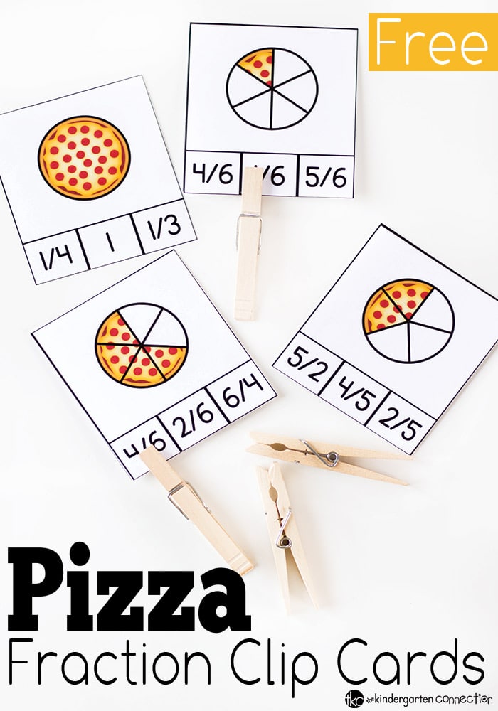 Work on fractions in a fun way with these free pizza fraction clip cards! Practice halves, fourths, fifths, and sixths. Just print and add clothespins!