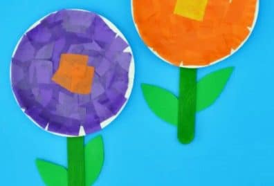 Tissue Paper Flower Craft - The Kindergarten Connection