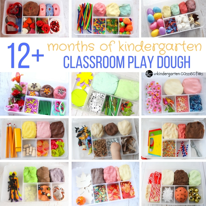 12 Months of Classroom Play Dough Activity Kits for preschool and kindergarten!