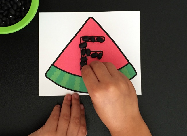 Have a blast with letter formation with your preschool or kindergartener with these fun and free watermelon seed alphabet tracing cards! 