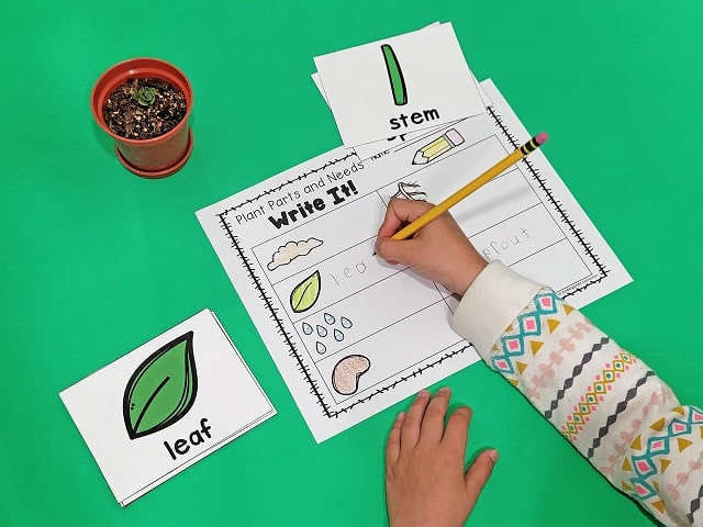 Planting with Kids Writing Activity