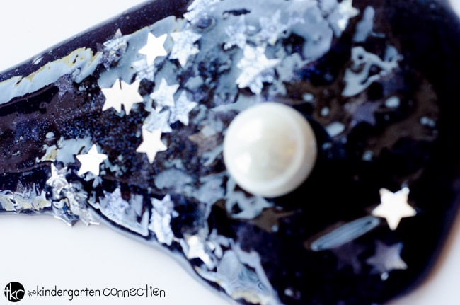 Make starry night sky slime as a science and sensory activity