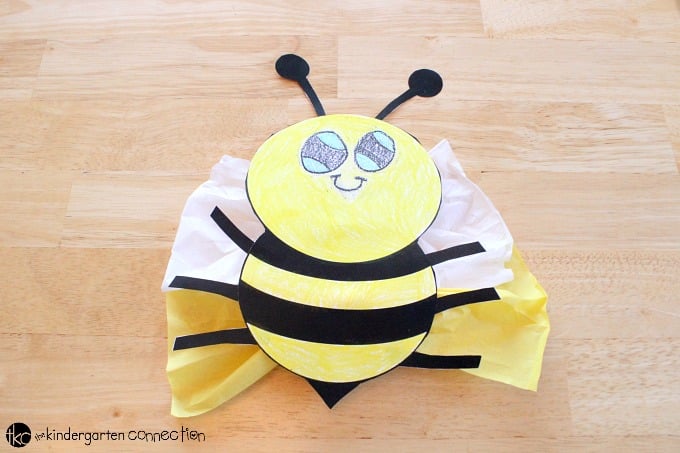 This tissue paper bumble bee craft for kids is perfect for spring or summer, or to add to an insect unit. Grab the free printable and get started!