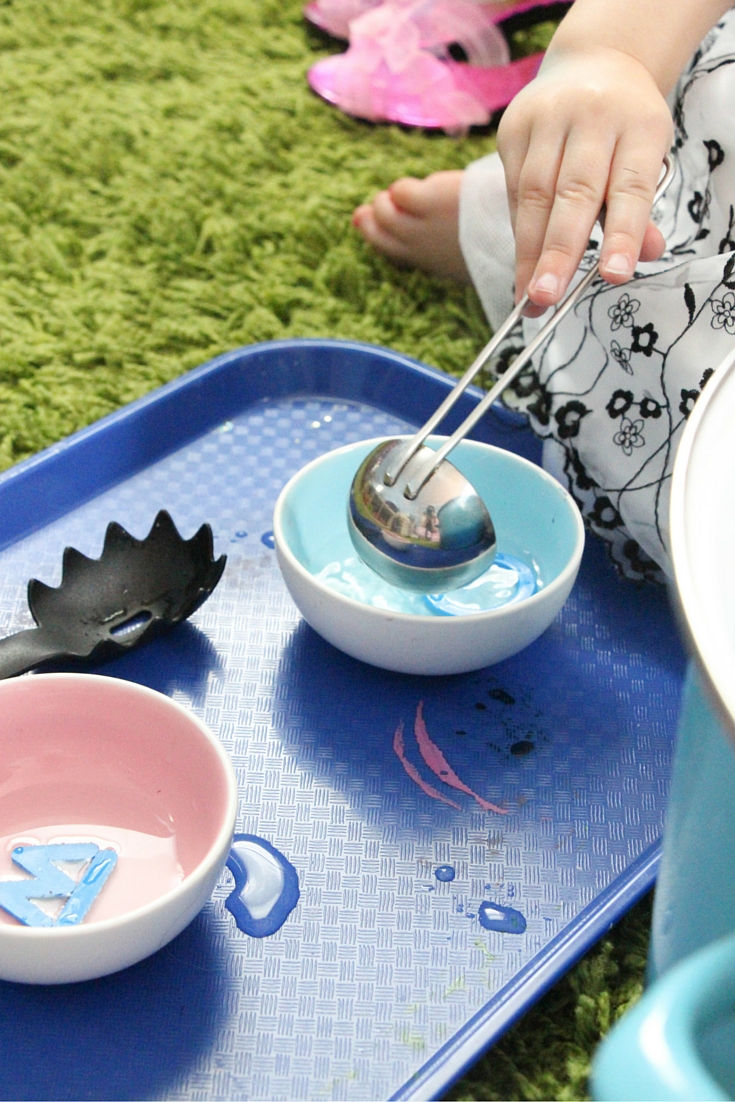 Practice letter recognition with this fun and engaging "alphabet soup!" Perfect for a water table and fun sensory play in preschool and kindergarten. 