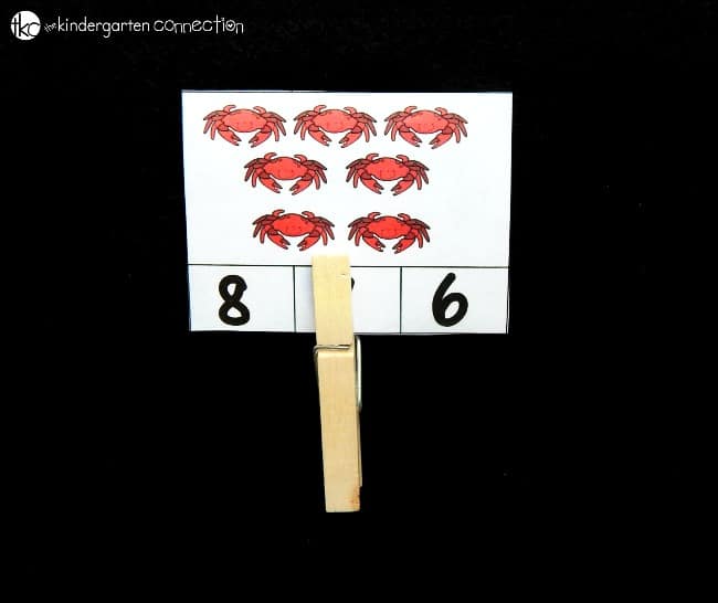 Work on counting and number recognition with a fun ocean theme with these free ocean animal count and clip cards - great for building fine motor too!