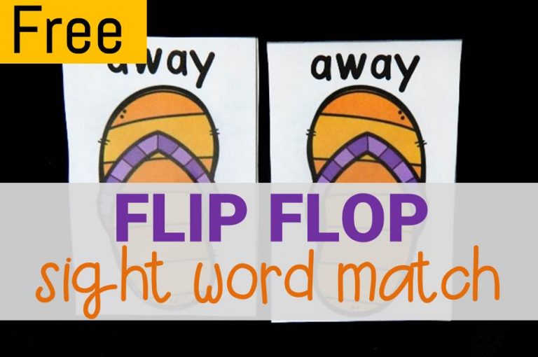 Flip Flop Sight Word Match