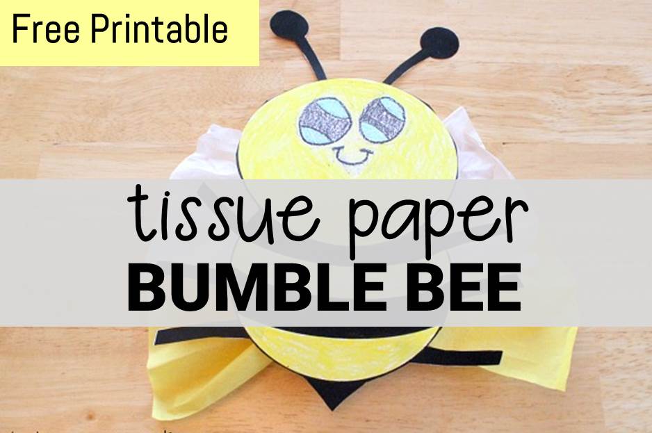 20 Large Sheets of BUMBLE BEES on White Tissue Paper # 0253 