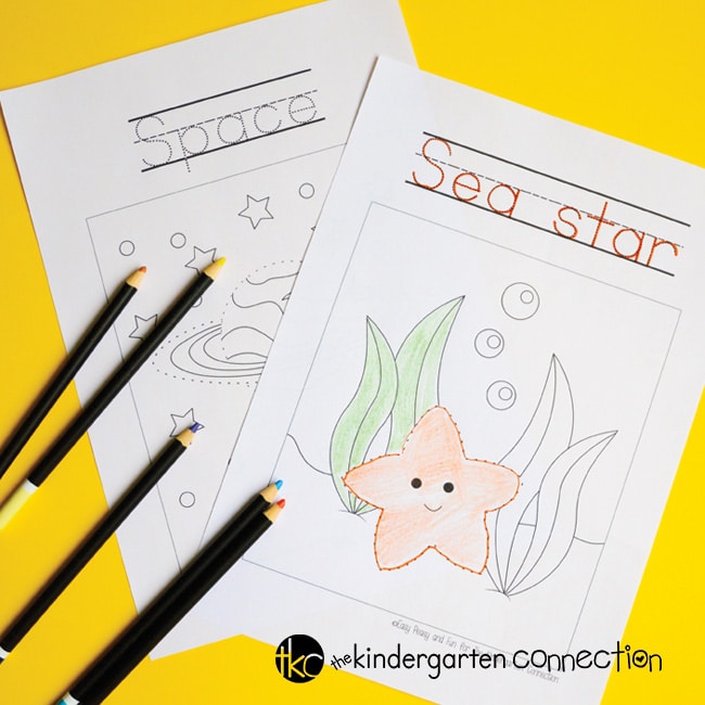 These free tracing coloring pages are perfect for early writers to work on printing and coloring. With fun themes, they are sure to be a hit!