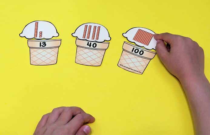Ice Cream Base 10 Math Puzzles