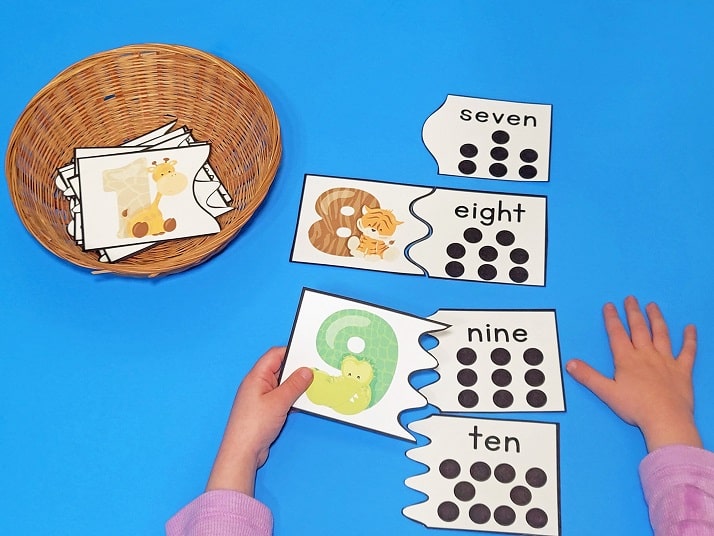 Jungle Animal Counting Puzzles