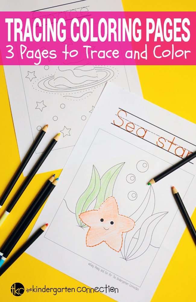 These free tracing coloring pages are perfect for early writers to work on printing and coloring. With fun themes, they are sure to be a hit!