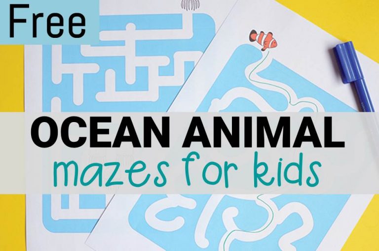 Ocean Animals Mazes for Kids