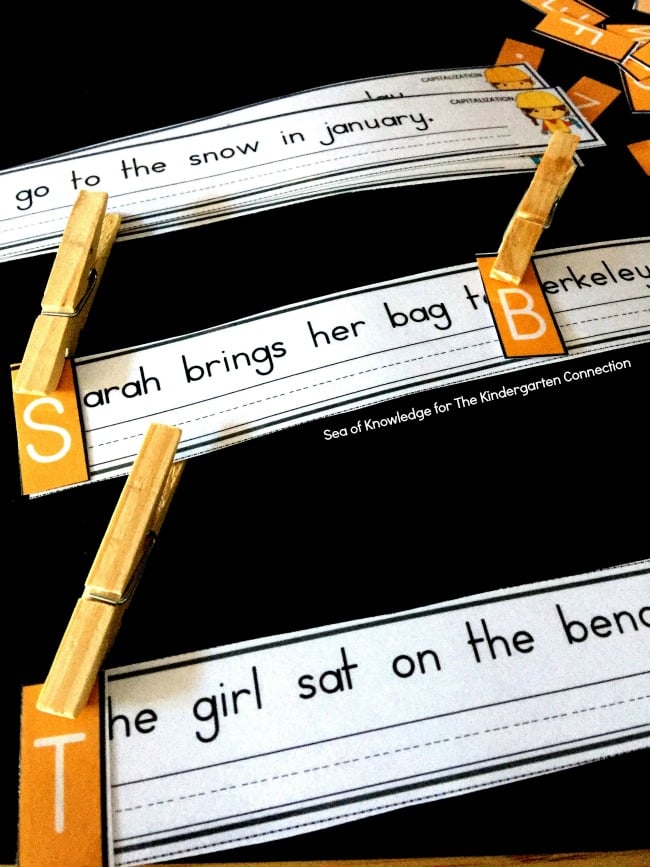 These sentence editing strips are perfect for early elementary students to work on capitalization and punctuation in a fun, hands on way! 