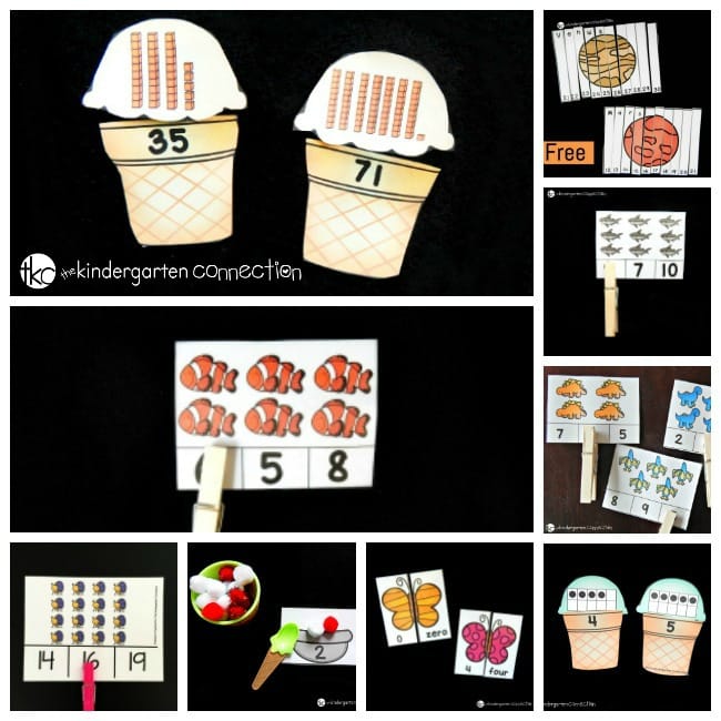 These 50+ incredible math printables and activities for Pre-K to 1st grade help develop number sense, counting, addition, subtraction, and more!