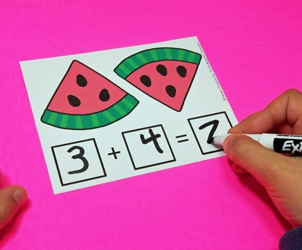 Watermelon Seed Addition Cards