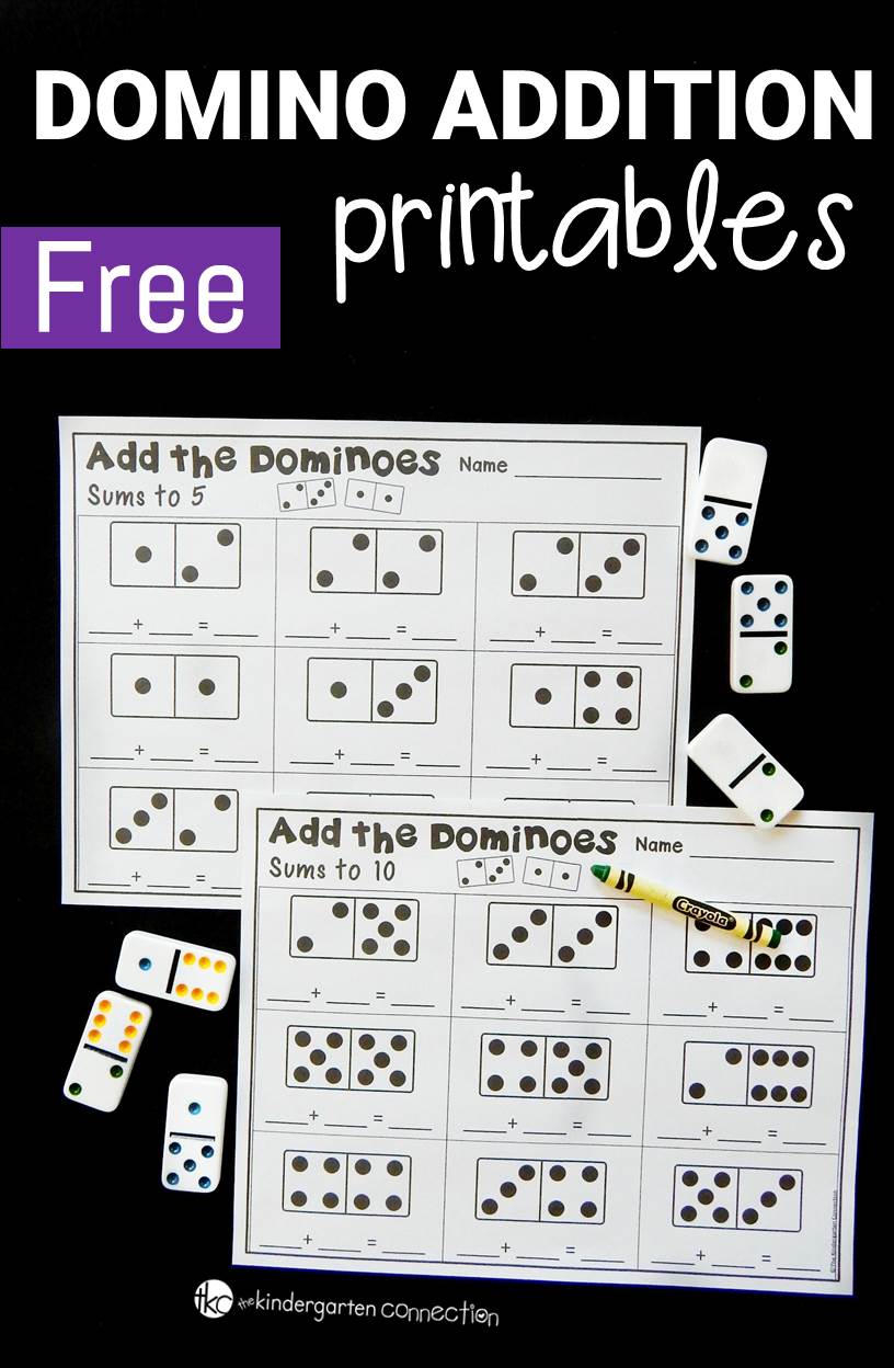 Domino Addition Printables - The Kindergarten Connection