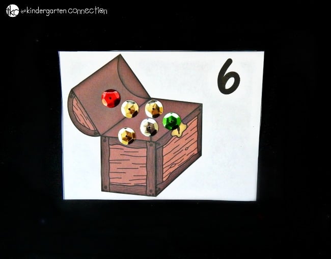 Work on one to one correspondence and numbers to 12 with these fun treasure chest counting cards. They are great for building fine motor as well!