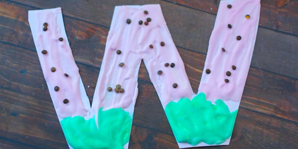 This w is for watermelon letter craft is a fun activity using puffy paint. Great for learning the letter w in a hands on way! 