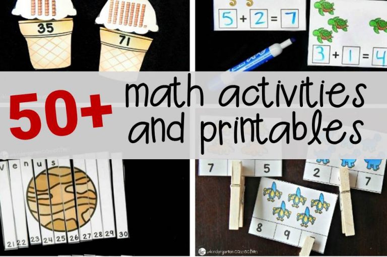 50+ Incredible Math Printables and Activities