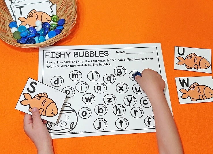 Fishy Bubbles Alphabet Match