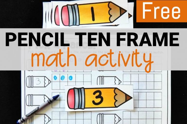 Pencil Ten Frame Activity