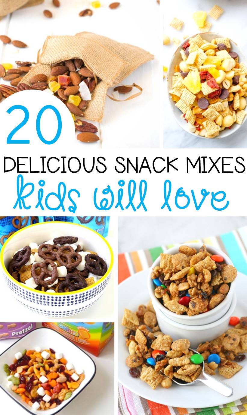 These snack mixes for kids are perfect for lunches, class parties, or after school snacks and are sure to be a hit with both kids and adults!