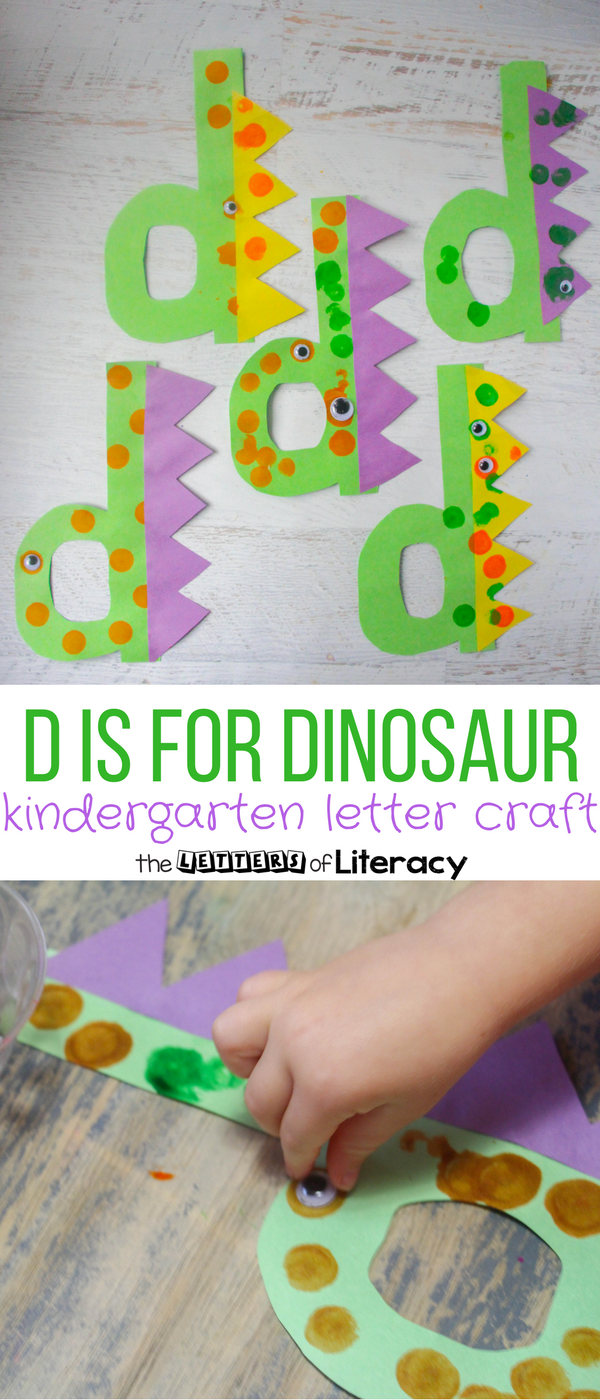 This d is for dinosaur project is a great letter d craft for preschoolers and kindergarteners who are learning their letters and sounds! 