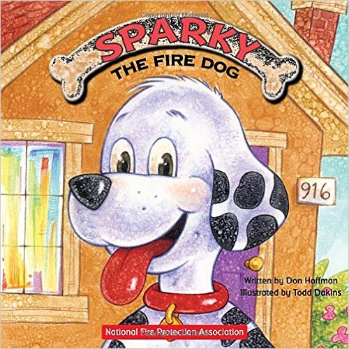 In Sparky the Fire Dog he walks us through a neighborhood, pointing out fire hazards and giving helpful tips about how to be prepared and stay safe.