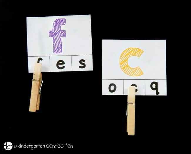 These alphabet clip cards are so fun for preschoolers and kindergarteners to work on learning their letters and on building fine motor skills too! 