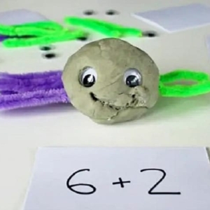 Play Dough Spider Addition Game